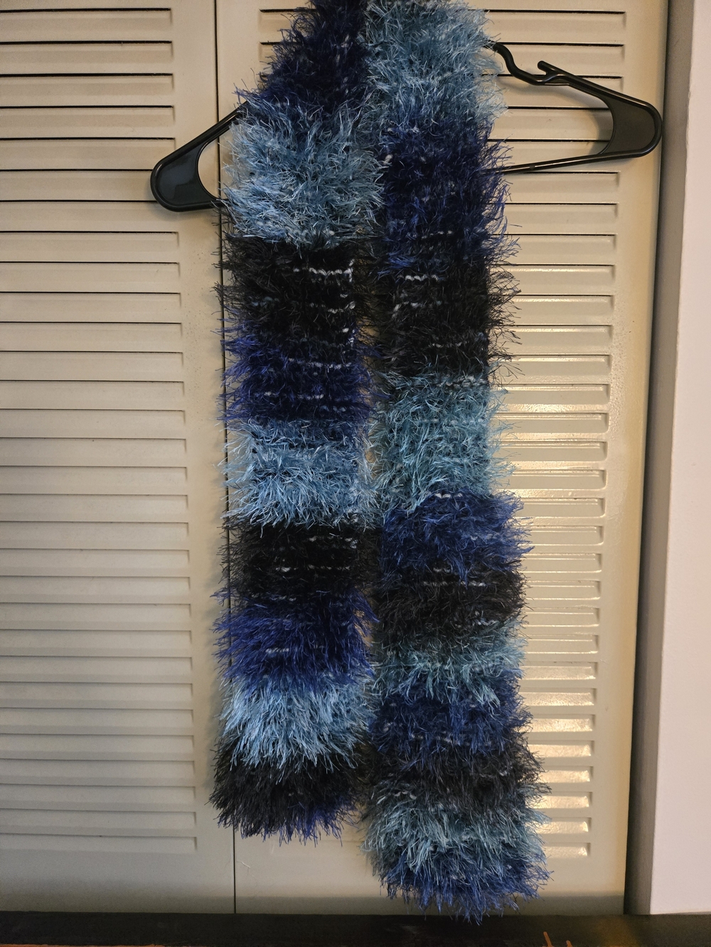 Fuzzy Blue Ombre Fashion Scarf - Homemade